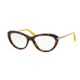 Prada ARROW PR08RV Progressive Prescription Eyeglasses 2AU1O1-52 - Havana Frame