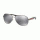 Prada BENBOW PS53PS Sunglasses 5AV5L0-62 - Gunmetal Frame, Light Grey Mirror Black Lenses