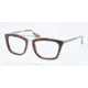 Prada CINEMA PR18QV Progressive Prescription Eyeglasses DHO1O1-51 - Dark Brown Frame