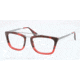 Prada CINEMA PR18QV Progressive Prescription Eyeglasses RO01O1-51 - Red Havana Grad Red Frame