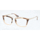 Prada CINEMA PR18QV Progressive Prescription Eyeglasses ROZ1O1-51 - Brown Havana Grad Brown Frame