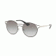 Prada CINEMA PR62SS Sunglasses 1AB0A7-53 - Black/Silver Frame, Grey Gradient Lenses