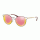 Prada CINEMA PR62SS Sunglasses USH5L2-53 - Bordaux/pale Gold Frame, Grey Mirror Yellow Rose Lenses