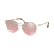 Prada Cinema PR62SS Sunglasses ZVN095-53 - Pale Gold Frame, Lt Violet Mirror Silver Grad Lenses