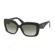 Prada HANDBAG PR03QSA Sunglasses 1AB0A7-55 - Black Frame, Grey Gradient Lenses