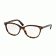 Prada JOURNAL PR14RV Single Vision Prescription Eyeglasses 2AU1O1-54 - Havana Frame