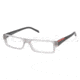 Prada Linea Rosa Eyeglasses PS01AV with No-Line Progressive Rx Prescription Lenses IAV1O1-5115 - Matte Opal Gray Frame, Demo Lens Lenses