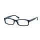 Prada Linea Rosa Eyeglasses PS10AV with No-Line Progressive Rx Prescription Lenses TIO1O1-52 - Top Blu/azure/violet Frame