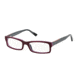 Prada Linea Rosa Eyeglasses PS10AV with No-Line Progressive Rx Prescription Lenses TIP1O1-52 - Top Bordx/fuxia/grey Frame