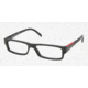 Prada Linea Rosa PS01AV Progressive Eyeglasses - Black Demi Matte Frame / 51 mm Prescription Lenses, 1BO1O1-5115