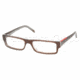 Prada Linea Rosa PS01AV Progressive Eyeglasses - Morish/Transparent Morish Frame / 51 mm Prescription Lenses, ZX01O1-5115