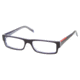Prada Linea Rosa PS01AV Progressive Eyeglasses - Top Blue/Azure Transparent Frame / 51 mm Prescription Lenses, ZXZ1O1-5115