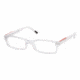 Prada Linea Rosa PS10AV Progressive Eyeglasses - Crystal Frame / 52 mm Prescription Lenses, AAC1O1-5217