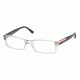 Prada Linea Rosa PS10AV Progressive Eyeglasses - Smoke Crystal Frame / 52 mm Prescription Lenses, AAA1O1-5217