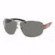 Prada Linea Rosa PS 50HS Sunglasses Styles - Gunmetal Frame / Gray Lenses, 5AV1A1-6809