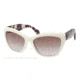 Prada POEME PR02QS Sunglasses 7S30A6-56 - Ivory Frame, Brown Gradient Lenses