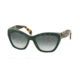 Prada POEME PR02QS Sunglasses TFO1E0-56 - Opal Green/green Frame, Green Gradient Lenses