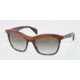 Prada PORTRAIT PR19PS Sunglasses MA40A7-5519 - Top Light Havana Frame, Gray Gradient Lenses