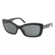Prada PR 03NS Sunglasses Styles - Gloss Black Frame / Gray Lenses, 1AB1A1-5718