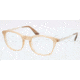 Prada PR01PV Bifocal Prescription Eyeglasses HAZ1O1-5019 - Opal Honey Frame, Demo Lens Lenses