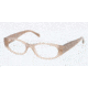 Prada PR03PV Bifocal Prescription Eyeglasses MAR1O1-5117 - Opal Olive Green Frame, Demo Lens Lenses