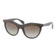 Prada PR04PS Sunglasses 1AB1X1-5419 - Black Brown Gradient Frame, Brown Gradient Lenses