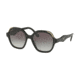 Prada PR06USF Single Vision Prescription Sunglasses, 54mm, Black, PR06USF-1AB0A7-54-SV