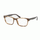 Prada PR06UVF Eyeglass Frames VYQ1O1-54 - Striped Brown Frame