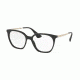 Prada PR11TV Single Vision Prescription Eyeglasses 1AB1O1-53 - Black Frame