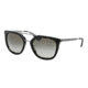 Prada PR13QSA Sunglasses ROK4M1-54 - Top Black/white Havana Frame, Green Gradient Lenses