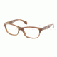 Prada PR14PV Progressive Prescription Eyeglasses MAQ1O1-5517 - Light Horn Frame