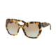 Prada PR16RS Sunglasses 7S04S2-56 - Medium Havana Frame, Light Blue Grad Light Brown Lenses