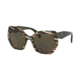Prada PR16RS Sunglasses VAO4J1-56 - Sheaves Grey Brown Frame, Dark Green Lenses