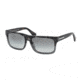 Prada PR18PS Sunglasses RO32D0-56 - Spotted Black/matte Grey Frame, Light Grey Grad Dark Grey Lenses