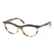 Prada PR23PV Progressive Prescription Eyeglasses NAI1O1-5216 - Top Black/Medium Havana Frame, Demo Lens Lenses
