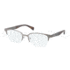 Prada PR50PV Progressive Prescription Eyeglasses LAI1O1-5319 - Brushed Gunmetal Frame