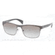 Prada PR51OS Progressive Prescription Sunglasses PR51OS-SL34M1-58 - Lens Diameter 58 mm, Frame Color Brushed Black