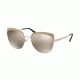 Prada PR51TS Single Vision Prescription Sunglasses PR51TS-VAQ1C0-56 - Lens Diameter 56 mm, Frame Color Metallized Pale Gold