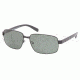 Prada PR52NS Sunglasses 1BO3O1-6116 - Demi Matte Black Frame, Crystal Green Lenses, 61mm Lens Diameter