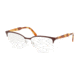 Prada PR53VV Progressive Prescription Eyeglasses 2631O1-53 - Top Bordeaux/Silver Frame