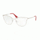 Prada PR54UV Eyeglass Frames 1BC1O1-51 - Silver Frame