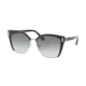 Prada PR56TS Sunglasses 1AB0A7-57 - Black/Silver Frame, Grey Gradient Lenses