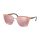Prada PR56TS Sunglasses VHQ4M2-57 - Pink/Pale Gold Frame, Pink Mirror Gold Lenses