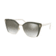Prada PR56TS Sunglasses MO95O0-57 - Transparent Grey/pale Gold Frame, Gradient Grey Mirror Silver Lenses