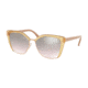 Prada PR56TS Sunglasses MQH204-57 - Transparent Brown/pink Gold Frame, Brown Mirror Silver Grad Lenses