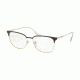 Prada PR59UV Progressive Prescription Eyeglasses, 53mm, Matte Brown/Pale Gold, PR59UV-0Y11O1-53-PRO