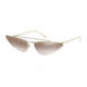 Prada PR63US Sunglasses ZVN4O0-68 - Pale Gold Frame, Gradient Brown Mirror Silver Lenses