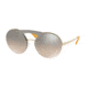 Prada PR65TS Sunglasses ZVN4P0-36 - Pale Gold Frame, Brown Grad Grey Mirror Silver Lenses