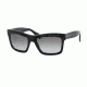 PRADA LOGO PR25QS Sunglasses 1AB0A7-56 - Black Frame, Grey Gradient Lenses