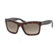 PRADA LOGO PR25QS Sunglasses 2AU3D0-56 - Havana Frame, Light Brown Grad Light Grey Lenses